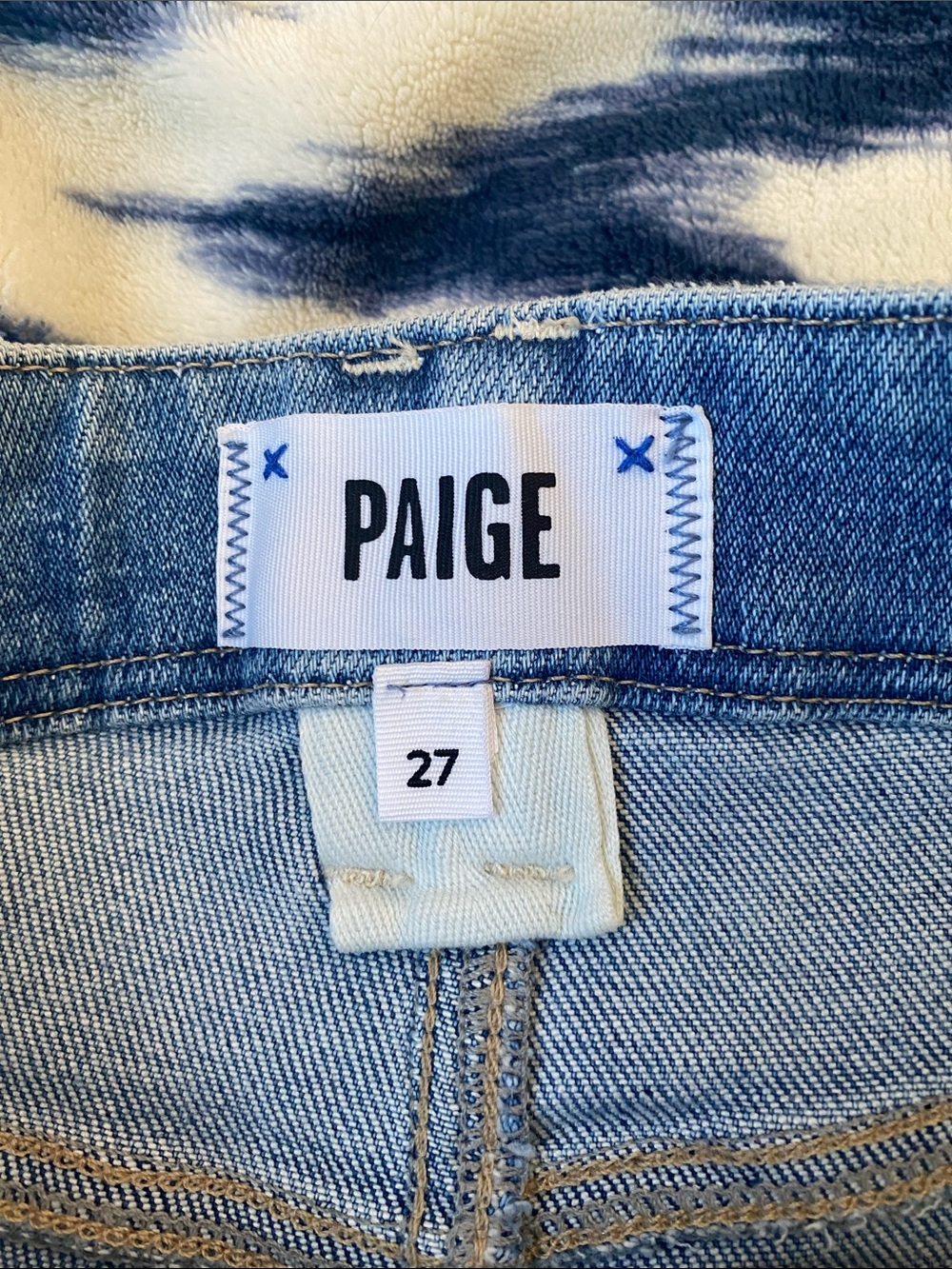 PAIGE Light Blue High-Rise Wide Leg Jeans - Picture 8 of 13